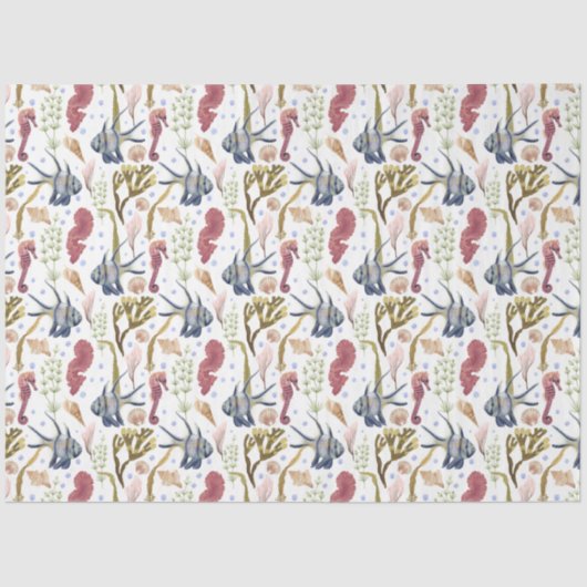 Design 1 van de Mariene Life-serie Tissuepapier (Voorkant)