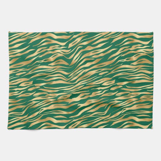 Design 2 uit de Emerald and Gold Safari-reeks Theedoek (Horizontaal)