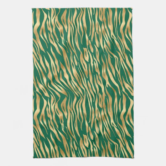 Design 2 uit de Emerald and Gold Safari-reeks Theedoek (Verticaal)