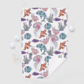 Design 2 van de Samenstelling van de Waterverf ond Golfhanddoek (Insitu)