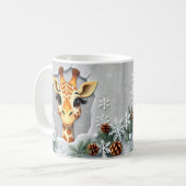 Design 3D hiver Giraffy Mug Wrap (Devant gauche)