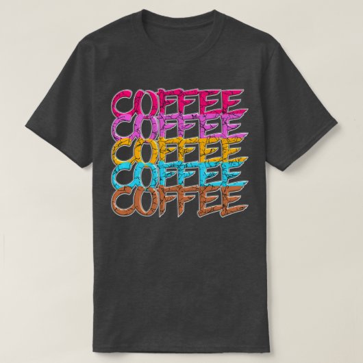 DESIGN 3D - T-shirt CAFÉ CAFÉ CAFÉ CAFÉ CAFÉ (Design devant)