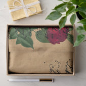 Design 4 van de het Franse Handschrift en Rode Roz Tissuepapier (Geschenk)