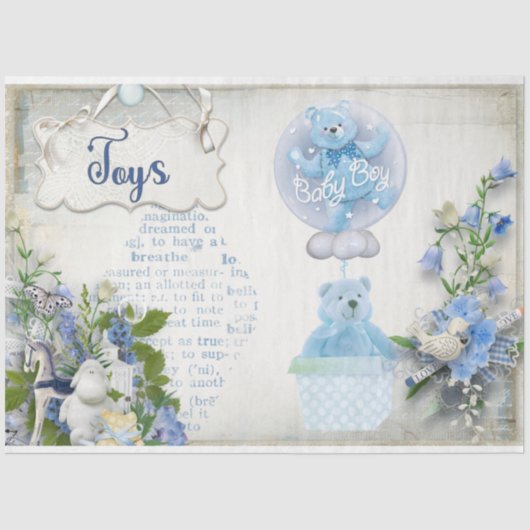 Design 4 van een Baby Boy-serie Tissuepapier (Voorkant)
