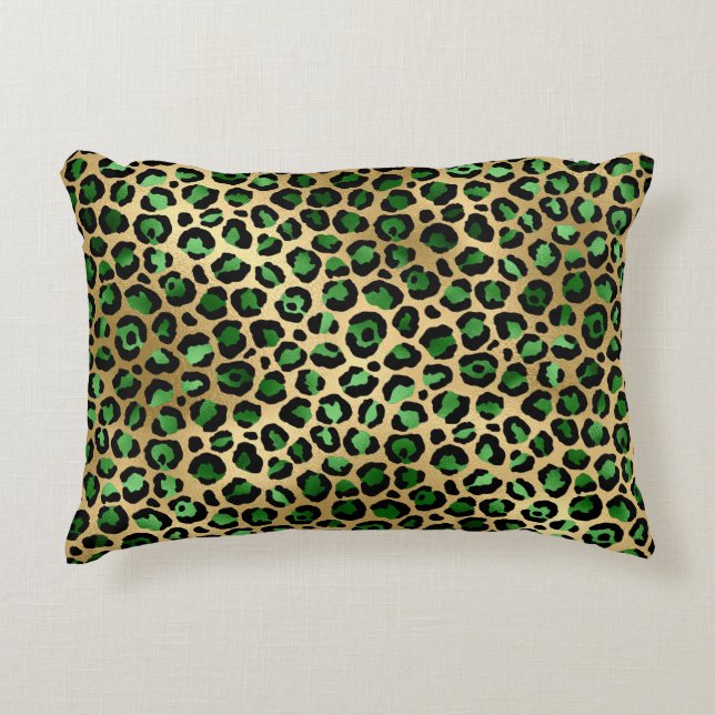 Design 8 uit de Emerald and Gold Safari-reeks Accent Kussen (Voorkant)