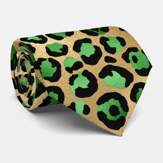 Design 8 uit de Emerald and Gold Safari-reeks Stropdas (Opgerold)