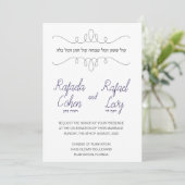 Design à motif faire-part de mariage juif (Debout devant)