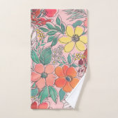 Design à motif floral rose mignon (Serviette à main)