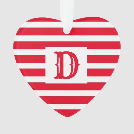 Design à rayures rouge et blanc mignon (devant)