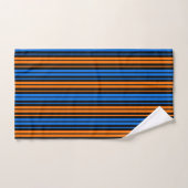 Design à rayures verticales bleu orange bleu (Serviette à main)