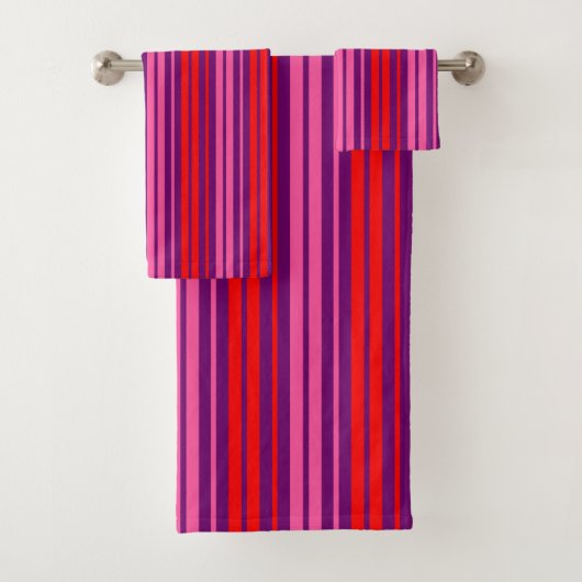 Design à rayures verticales rose violet rouge (En situation)