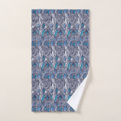 Design abstrait bleu et Turquoise (Serviette à main)