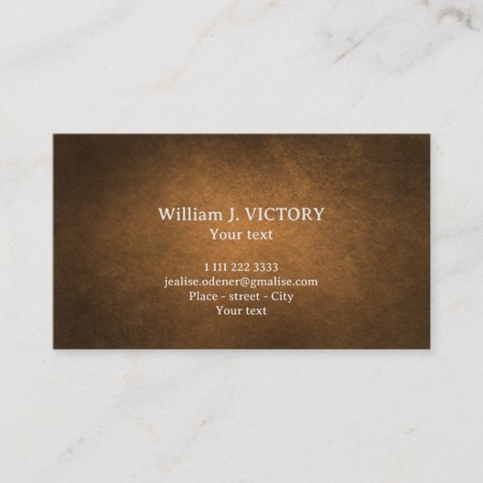 Design abstrait carte de visite ocre brun (Devant)