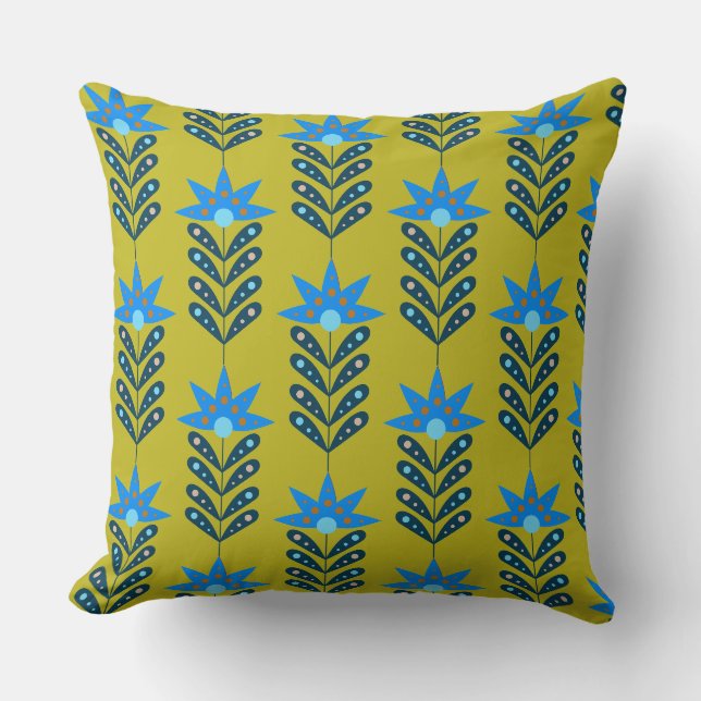 Design Abstrait moderne à Coussin floral (Recto)