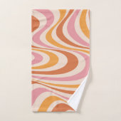 Design abstrait rose et orange (Serviette à main)