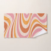 Design abstrait rose et orange (Serviette à main)