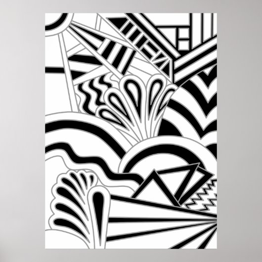 Design Art Déco Monochrome. (Devant)