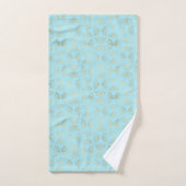Design Art Déco, Motif Turquoise et or (Serviette à main)