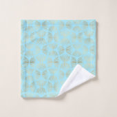 Design Art Déco, Motif Turquoise et or (Gant de toilette)