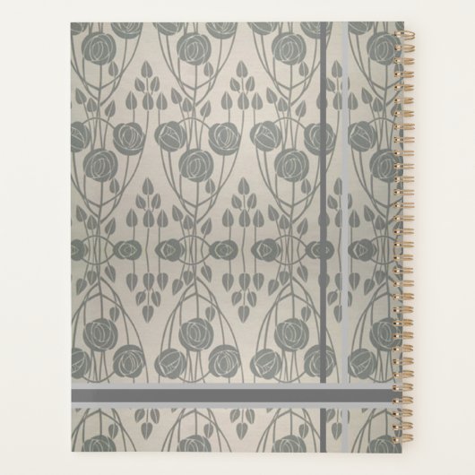 Design Art Nouveau tendance en Gris, Monogrammé (Dos)