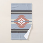 Design aztèque en rose et bleu (Serviette à main)