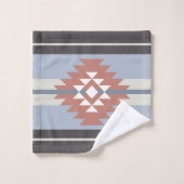 Design aztèque en rose et bleu (Gant de toilette)