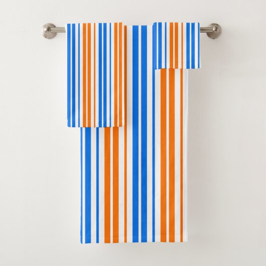 Design bandes verticales orange bleu blanc (En situation)