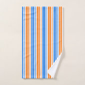 Design bandes verticales orange bleu blanc (Serviette à main)