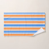 Design bandes verticales orange bleu blanc (Serviette à main)