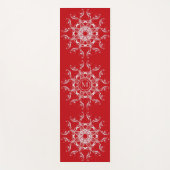 Design baroque rouge Mandala. Tapis de yoga (Devant)