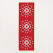 Design baroque rouge Mandala. Tapis de yoga (Dos)