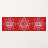 Design baroque rouge Mandala. Tapis de yoga (Devant (Horizontal))