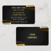 Design Black Gold moderne Votre Carte de visite (Devant / Derrière)