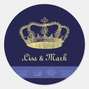 Design - blauw ronde sticker