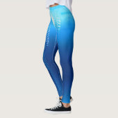 Design bleu futuriste sur leggings (Gauche)