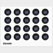 Design bleu/pourpre 1 :: Stickers Imaginaire (Feuille)