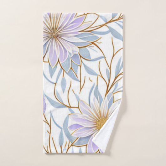 Design Boho tendance, Moderne, Chic, Fleurs, Feuil (Serviette à main)