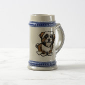 Design bulldog français sur café 22 oz / tasse de  (Devant droit)