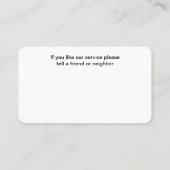 Design Carte de visite branché du salon pour anima (Dos)