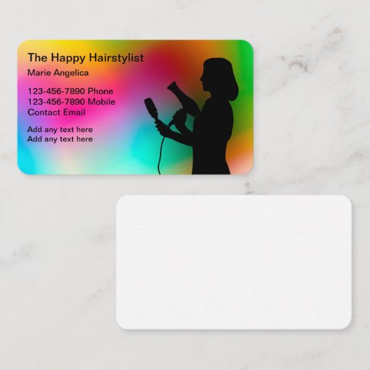 Design Carte de visite coiffeur tendance (Devant / Derrière)
