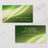 design carte de visite d'abstraction verte moderne (Devant / Derrière)