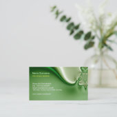 design carte de visite d'abstraction verte moderne (Debout devant)