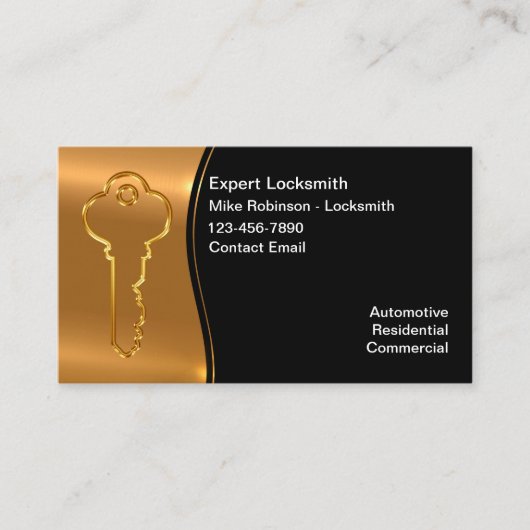 Design Carte de visite de serrurerie classique (Devant)