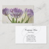 Design carte de visite fleuriste élégant avec fleu (Devant / Derrière)