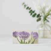 Design carte de visite fleuriste élégant avec fleu (Debout devant)