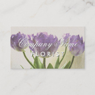 Design carte de visite fleuriste élégant avec fleu