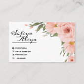 Design Carte de visite floral élégant (Dos)