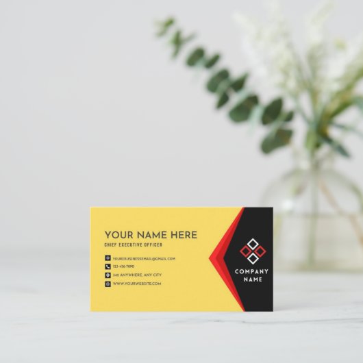 Design carte de visite professionnel  (Debout devant)