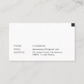 Design Carte de visite professionnel moderne et él (Dos)