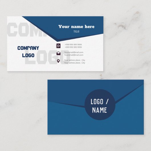 Design Carte de visite rapide élégant (Devant / Derrière)